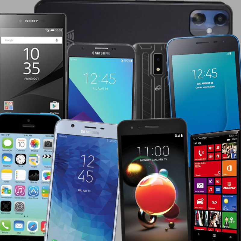 Multiple cheap smartphones.