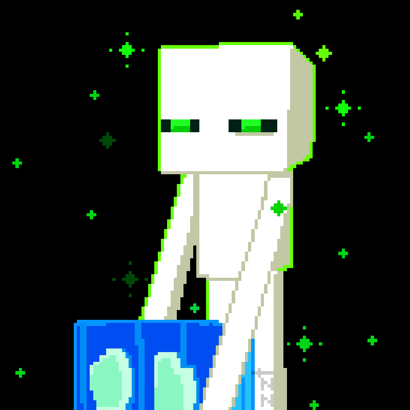 Profile picture of tech YouTuber Enderman, with an invert color effect